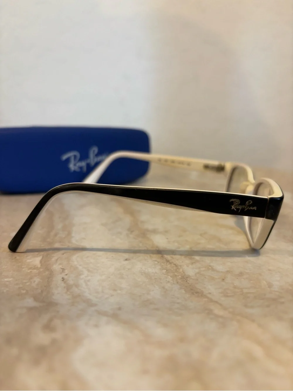 Ray-Ban Kids RB 1527 3579 Black and white Rectangle Eyeglasses